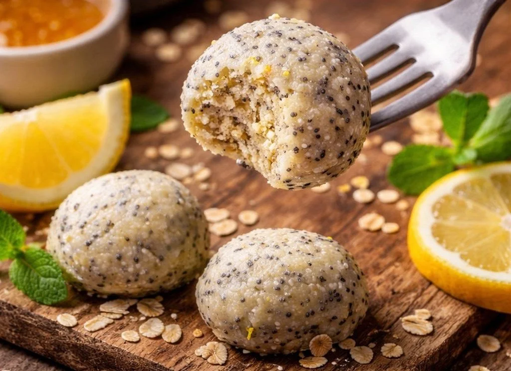 Lemon Poppyseed Protein Balls - Healthy snacks rich in protein and flavor.
