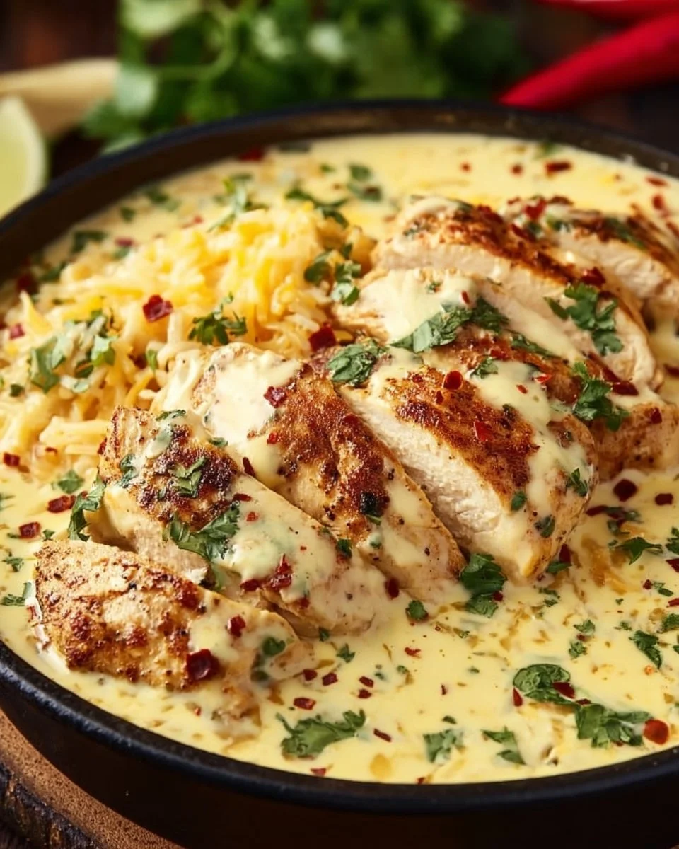 Mexican Chicken with Cheese Sauce