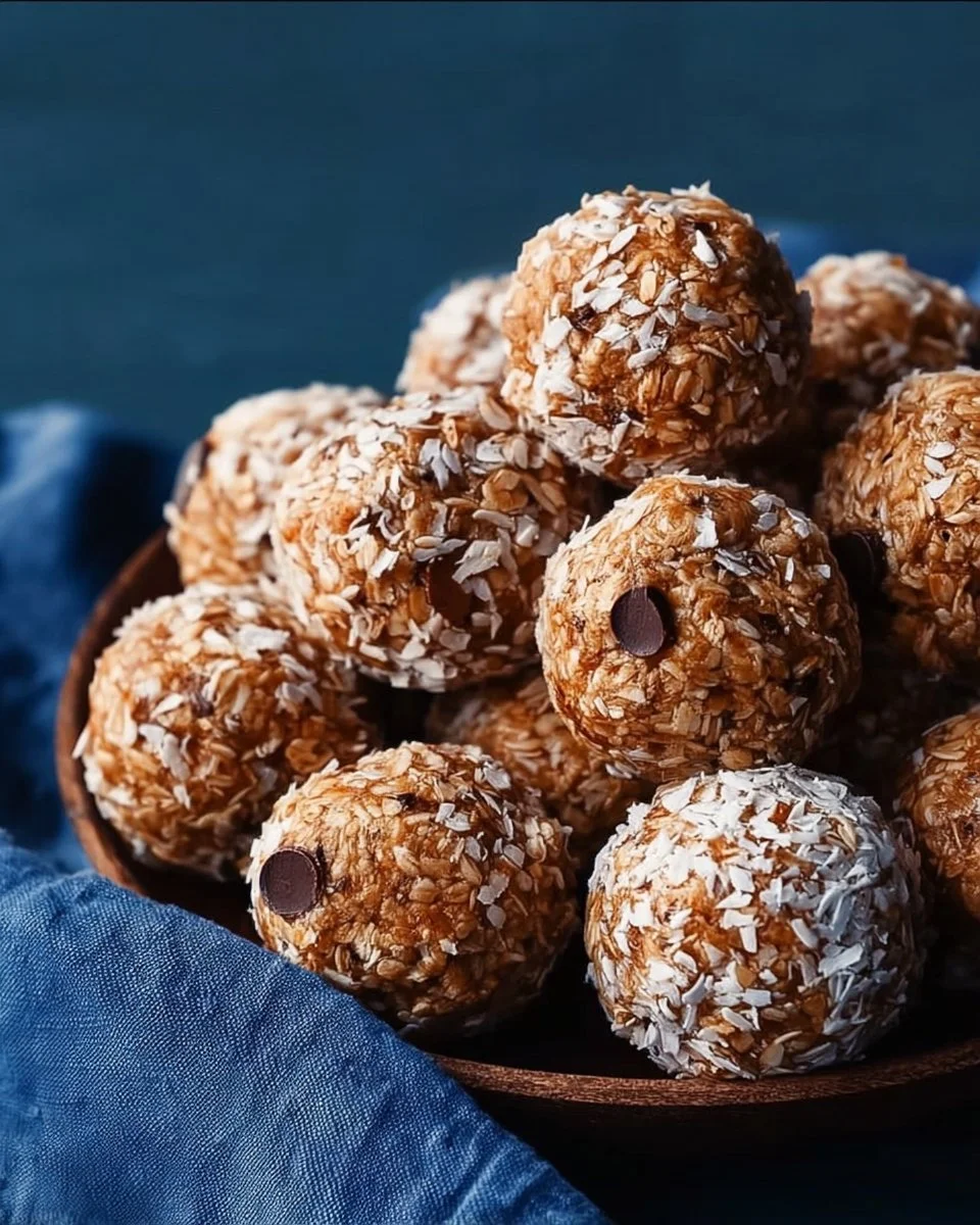 Delicious no-bake protein balls made with nuts and chocolate chips