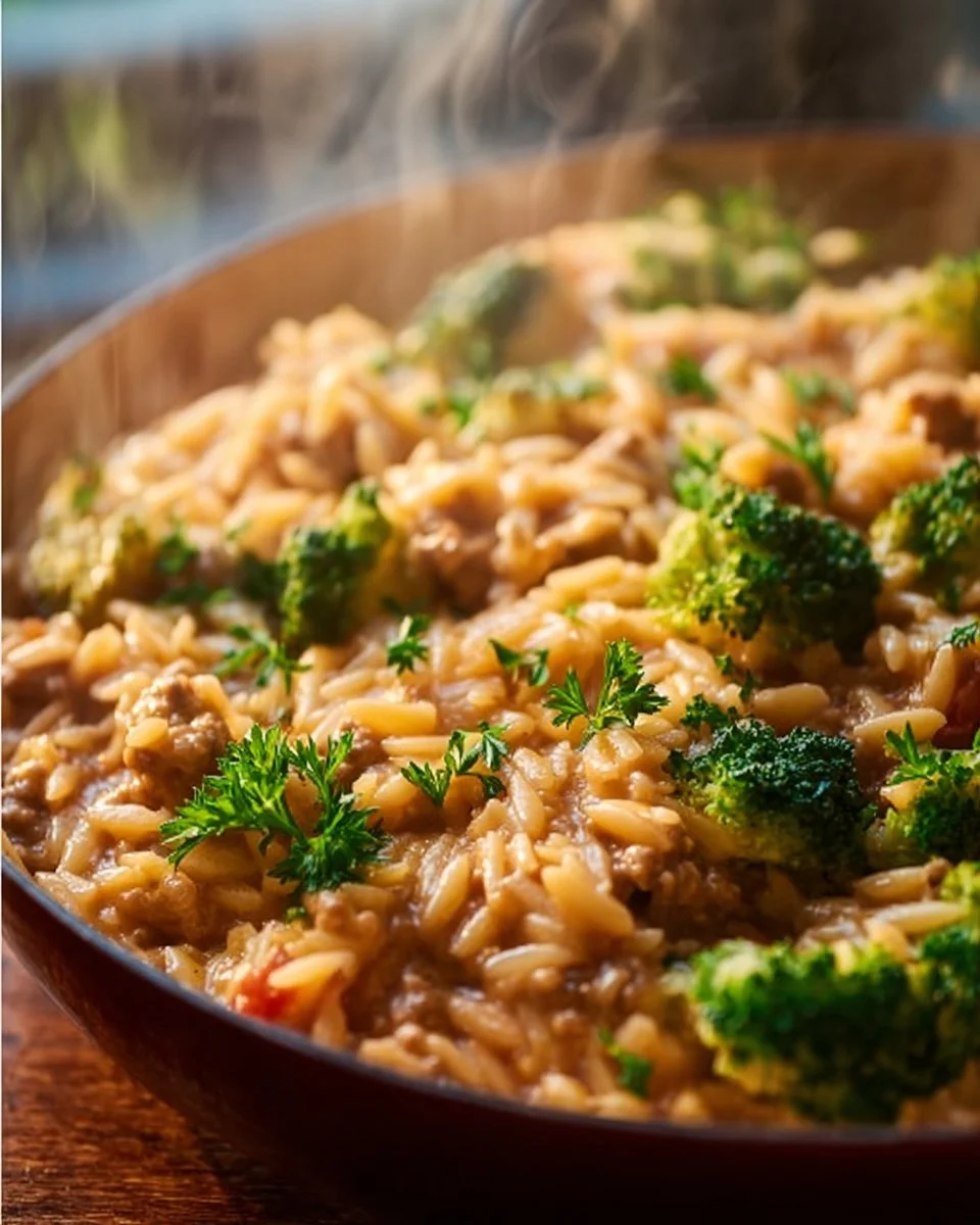 One-Pot Ground Turkey Orzo