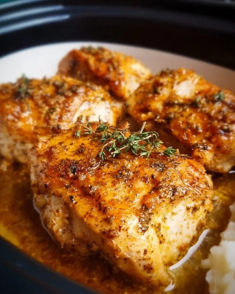 Tender slow cooker chicken breasts served with vegetables