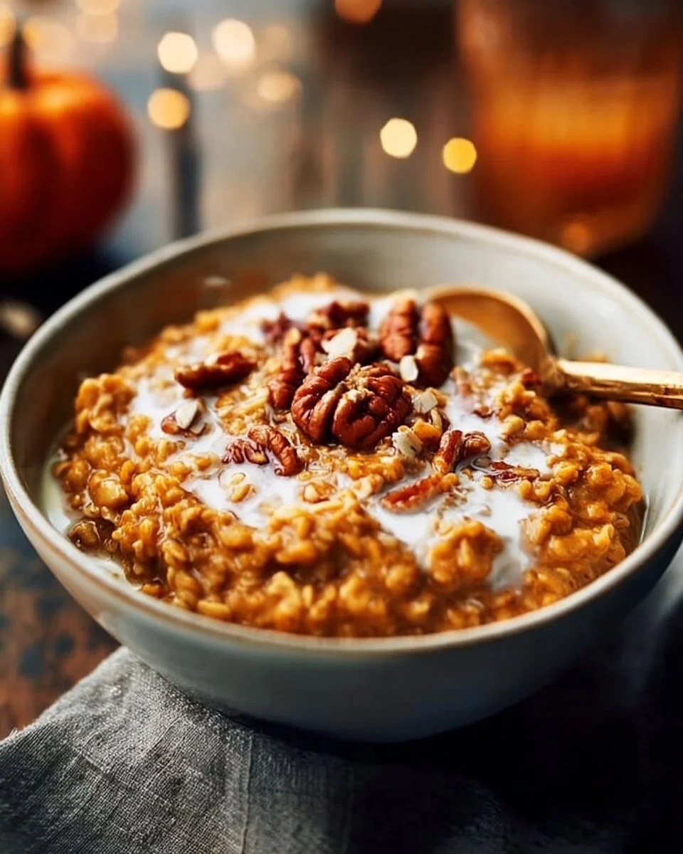 Slow Cooker Pumpkin Pie Oatmeal