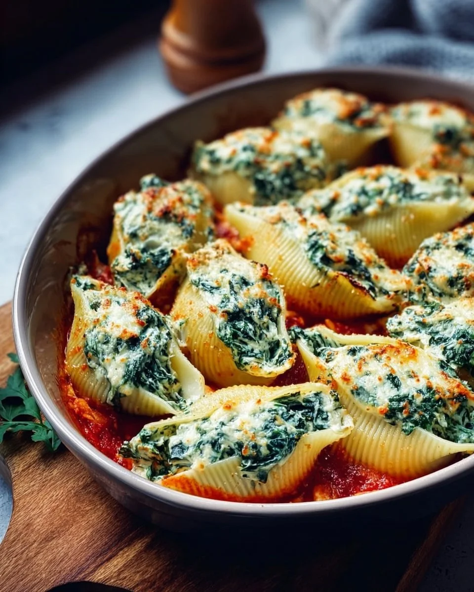 Spinach and Ricotta Stuffed Shells