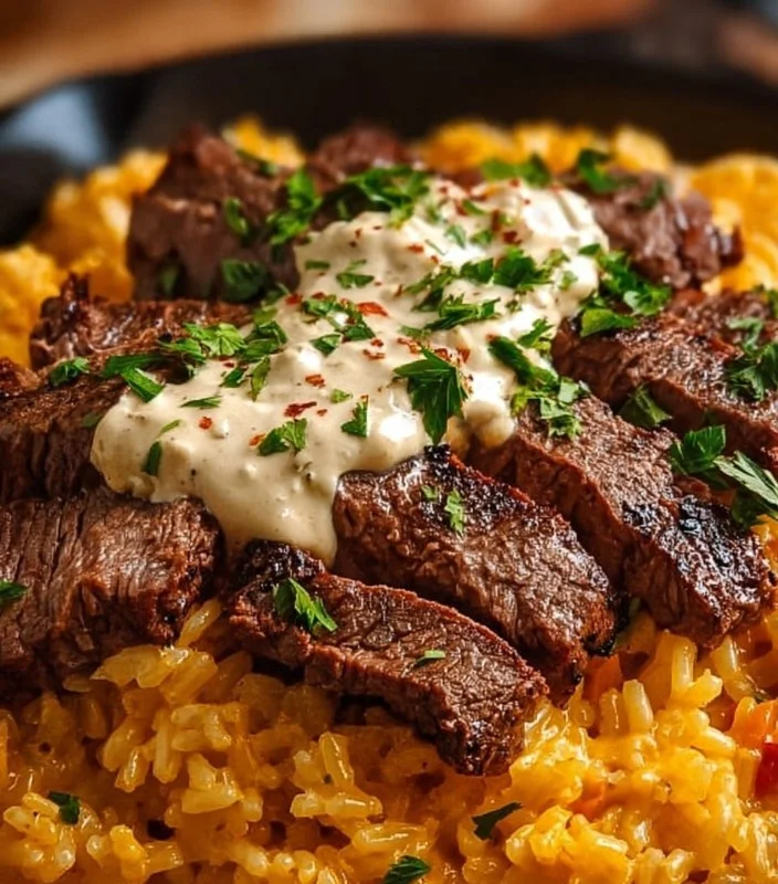 Steak and Cheese Rice