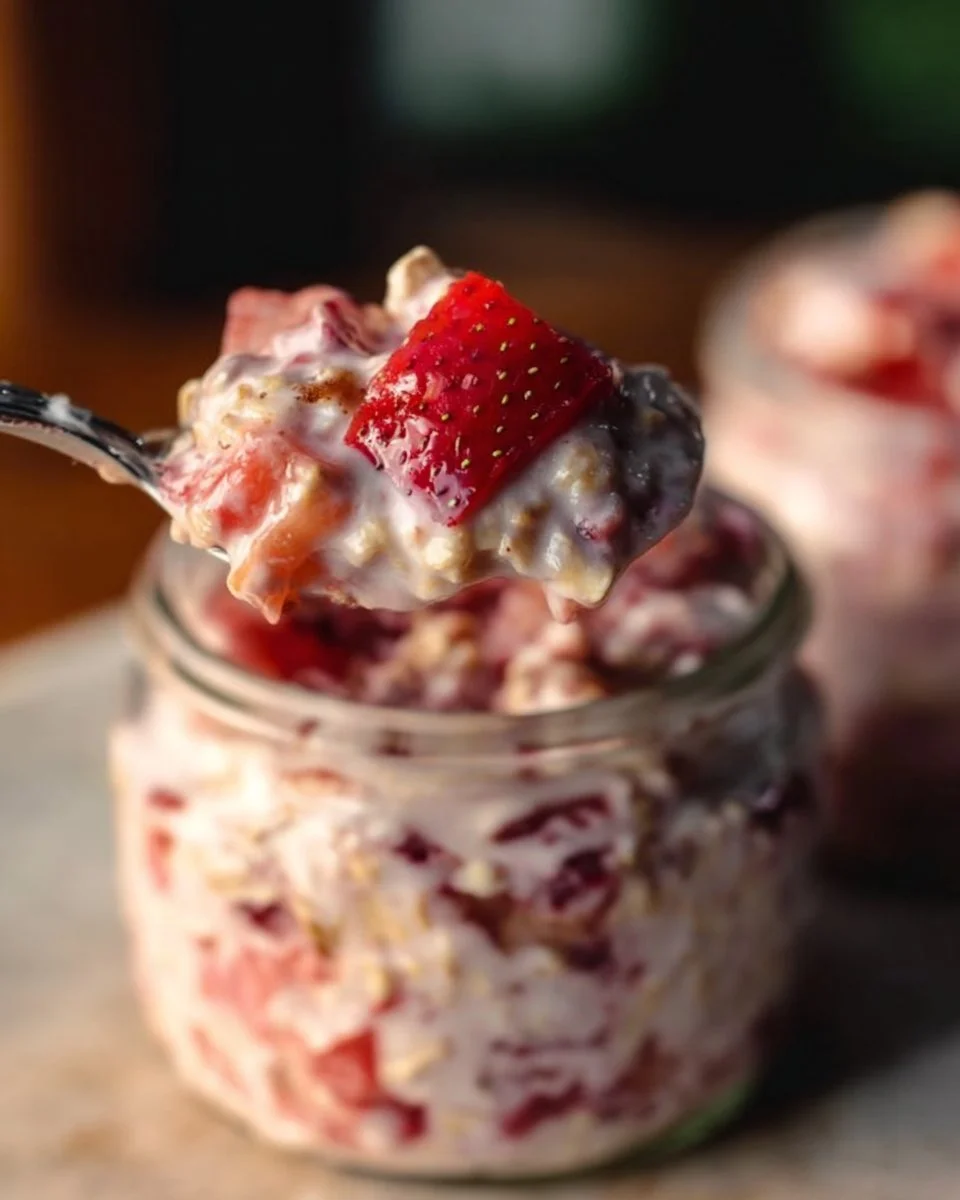 Strawberries and Cream Overnight Oats