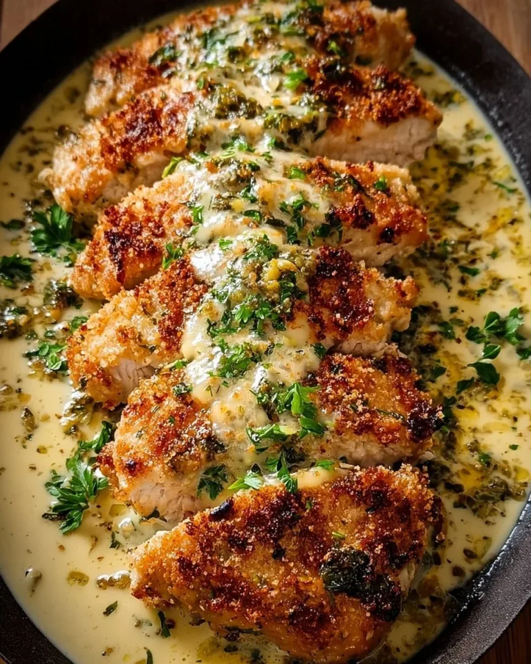 30-minute easy Parmesan chicken recipe served on a plate with herbs