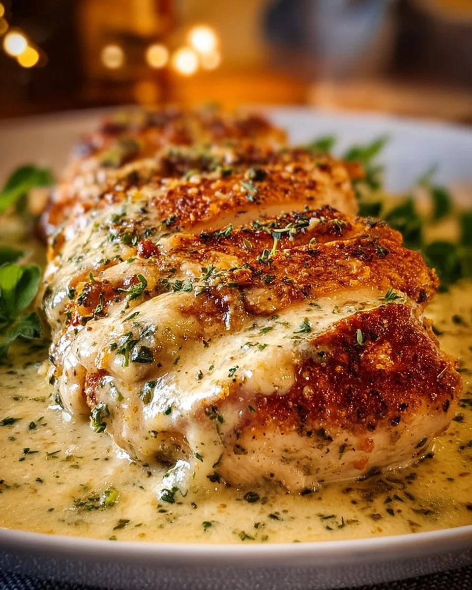 Creamy Parmesan Baked Caesar Chicken