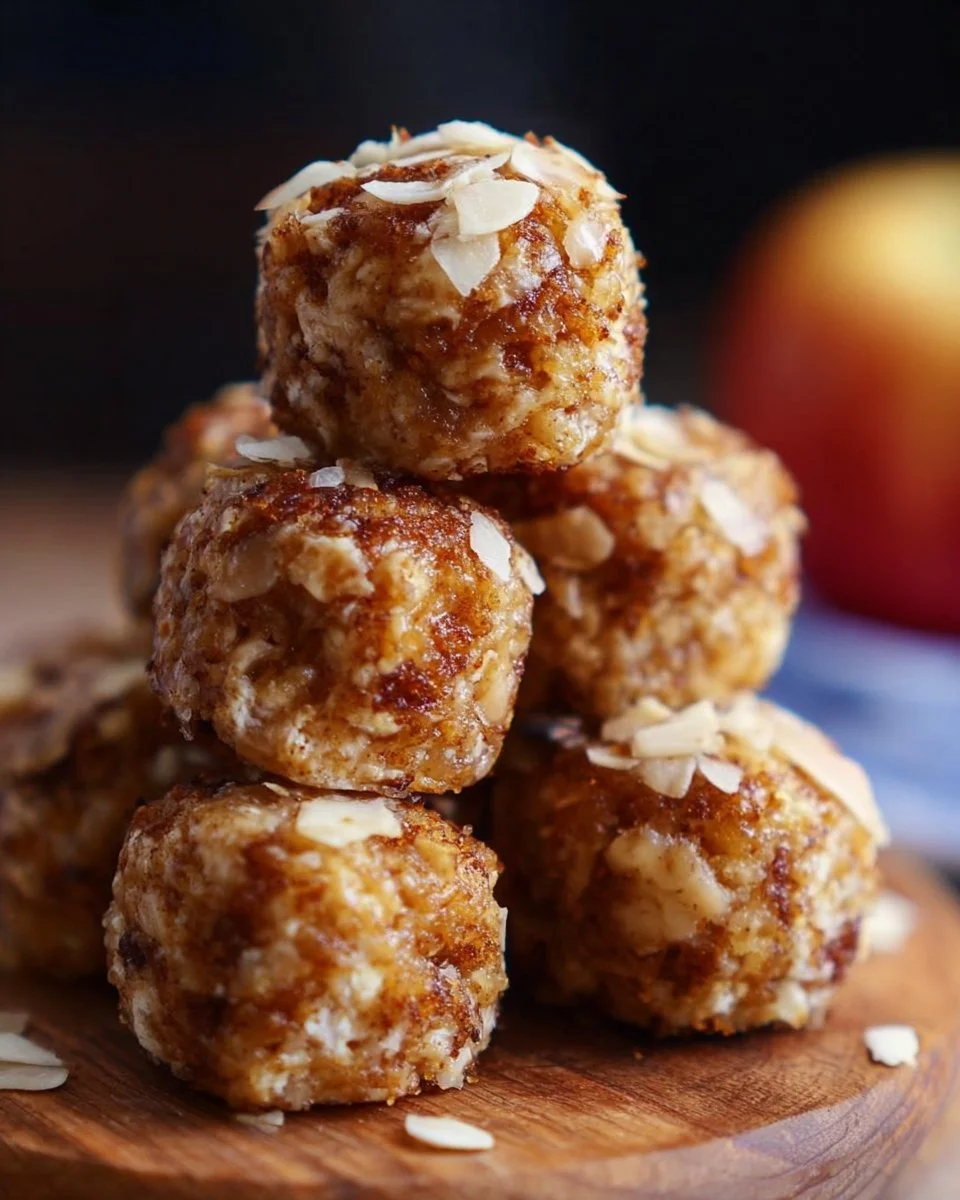 Delicious cinnamon apple cottage cheese bites served on a plate.