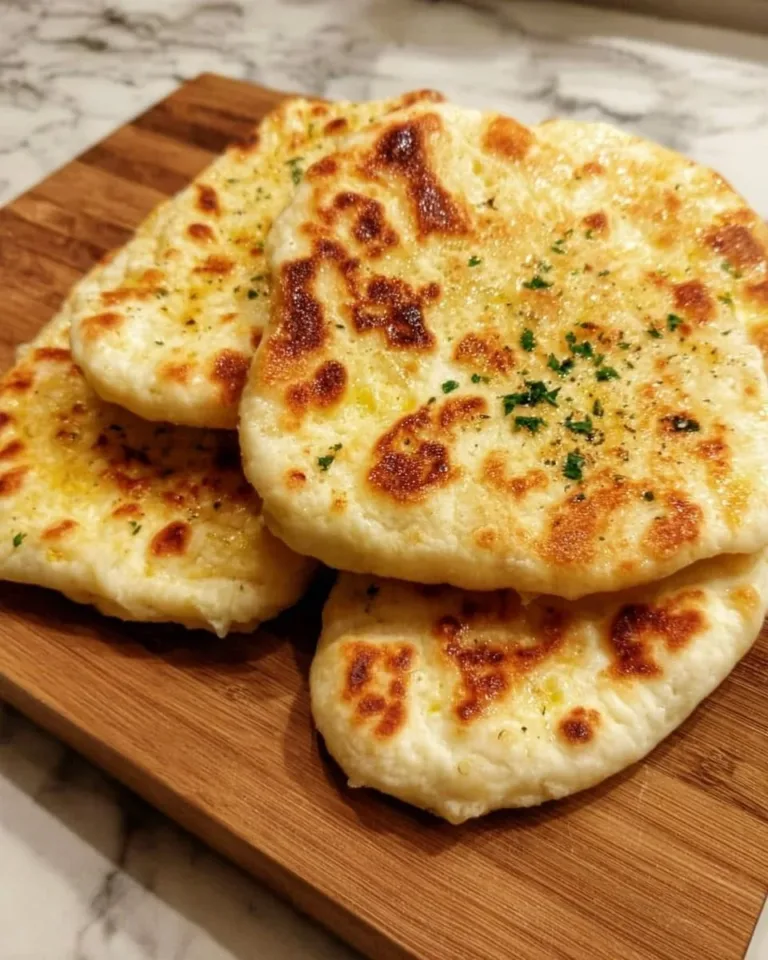 Delicious cottage cheese flatbread topped with herbs and spices