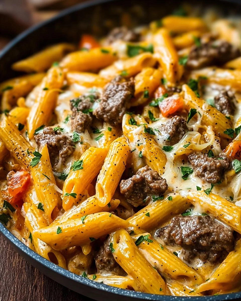 Creamy Beef and Pasta Skillet