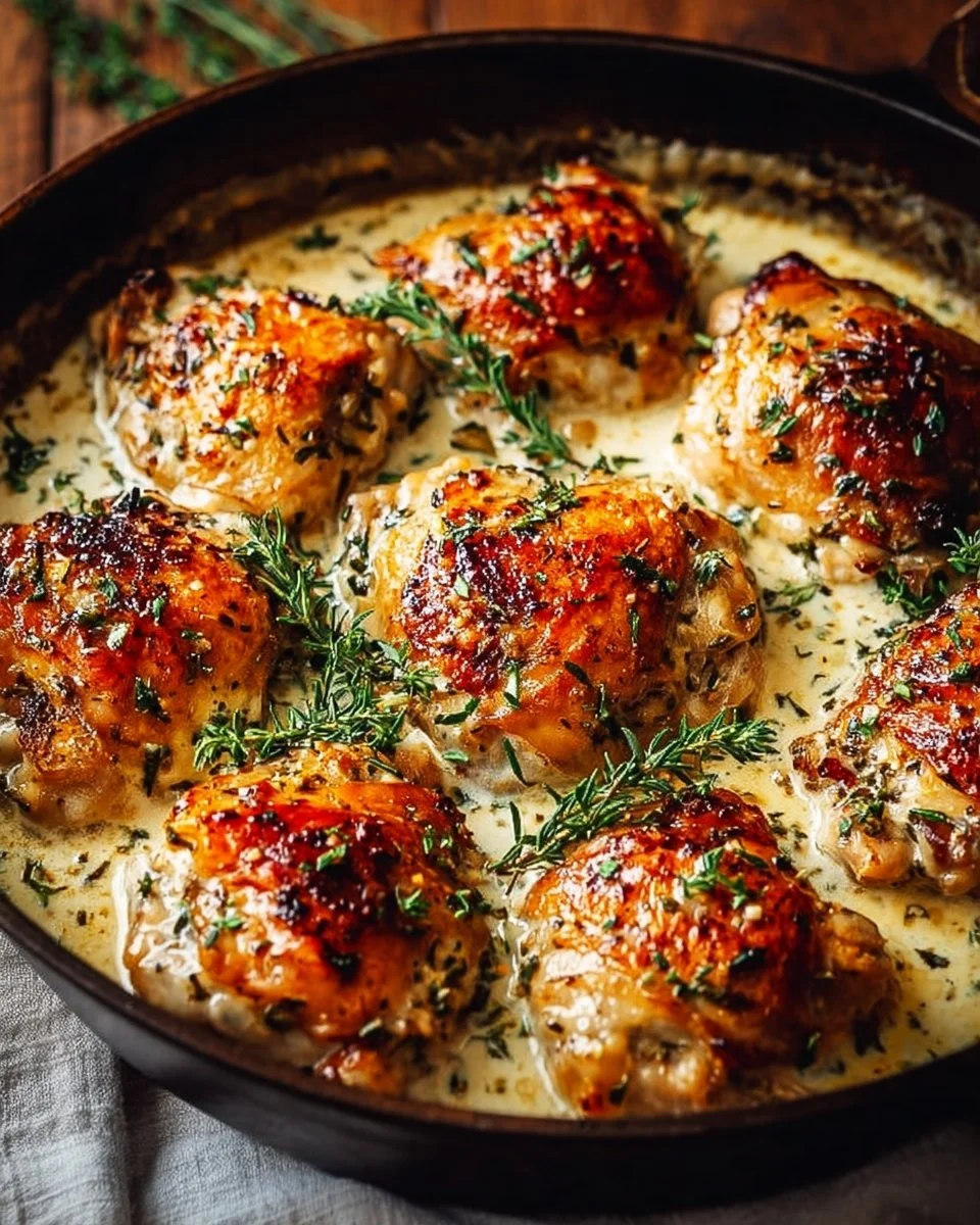Creamy Garlic Chicken Thighs
