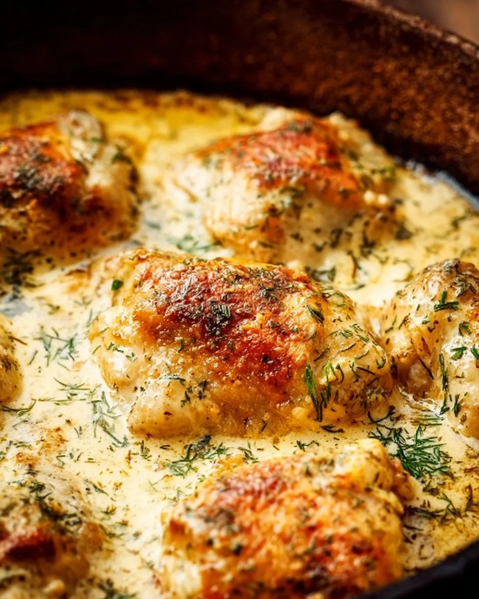 Creamy Oven-Baked Chicken Thighs