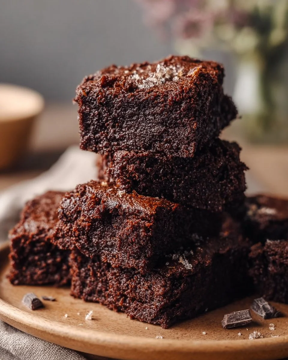 Delicious gluten-free 3 ingredient banana brownies on a plate