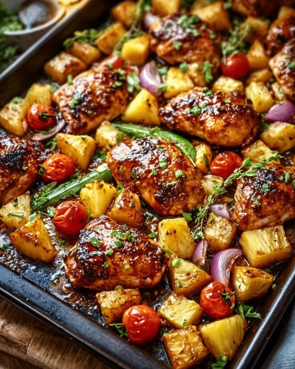 Hawaiian Chicken Sheet Pan