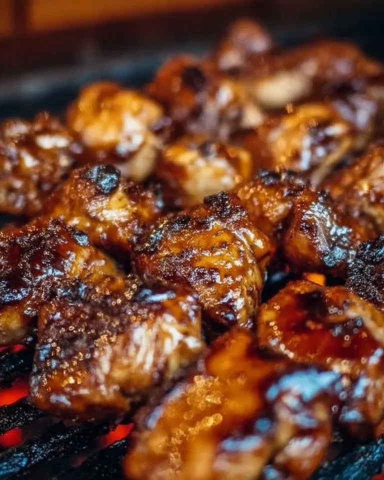 Plate of flavorful Hawaiian-Style Chicken garnished with pineapples and herbs.