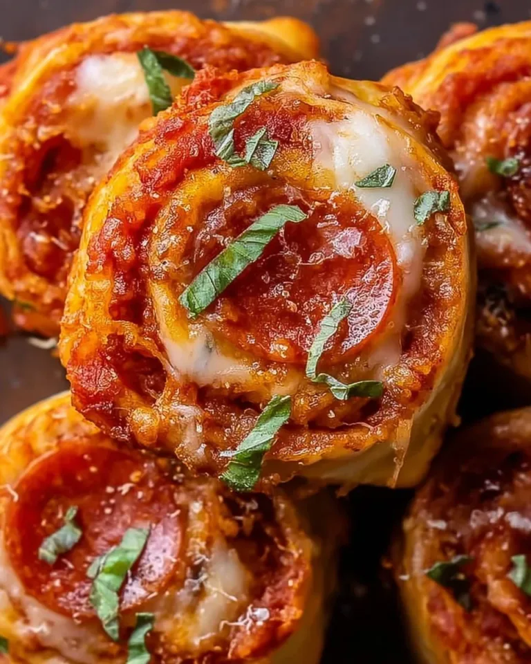 High protein pepperoni pizza rolls served on a plate with melted cheese