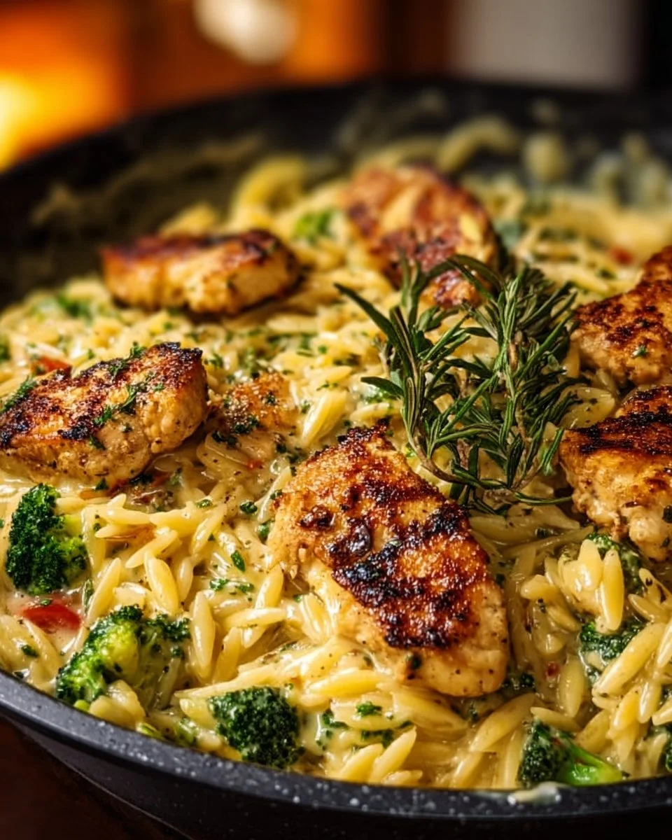 Lemon Pepper Chicken with Orzo