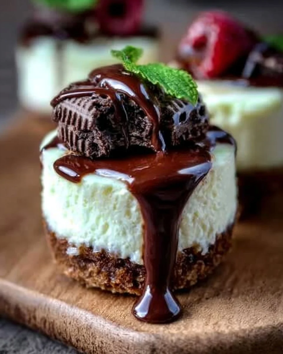 Delicious mini cheesecakes topped with fresh berries and whipped cream