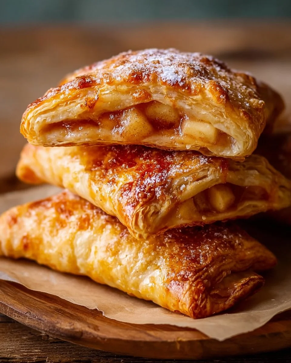 Delicious quick croissant apple turnovers ready to indulge