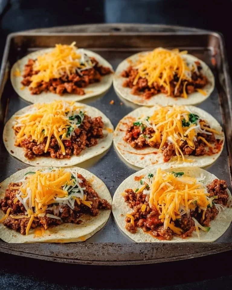 Delicious sheet pan tacos with toppings ready for a quick meal