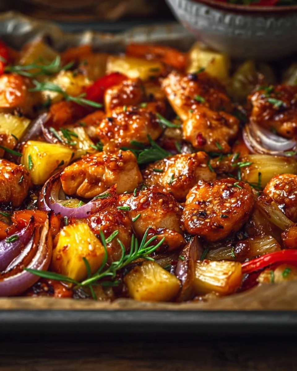 Sheet-Pan Hawaiian Chicken
