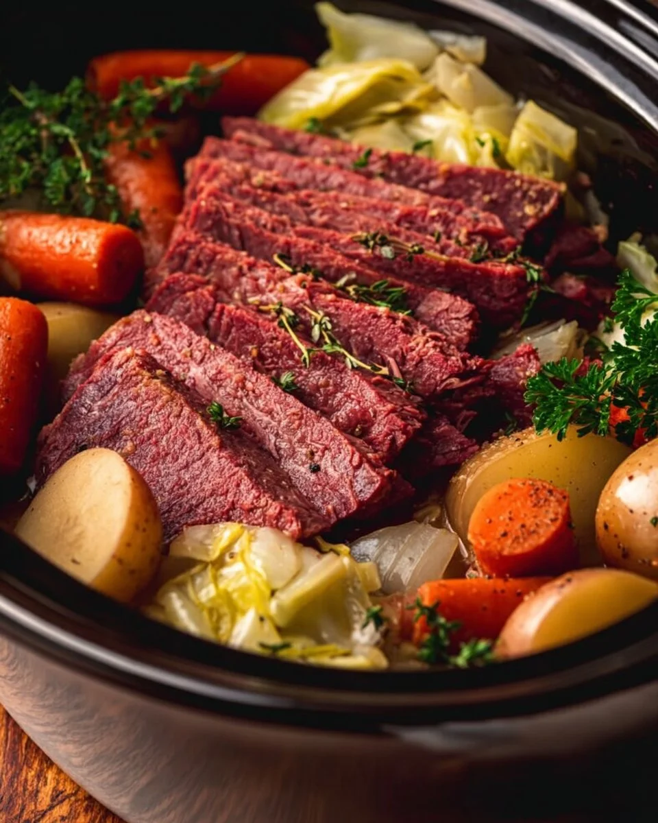 Slow Cooker Corned Beef and Cabbage