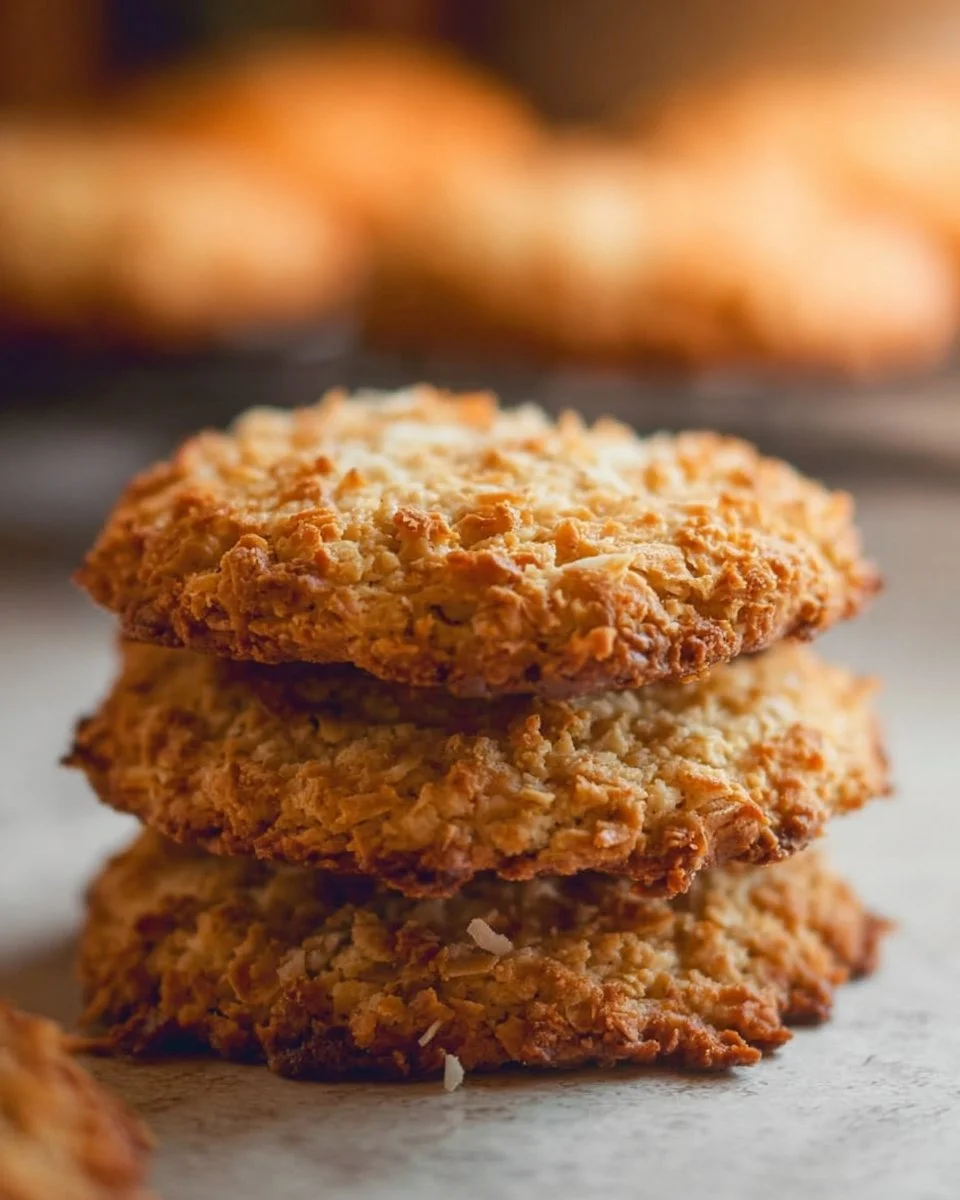Delicious sugar-free coconut oatmeal cookies on a plate