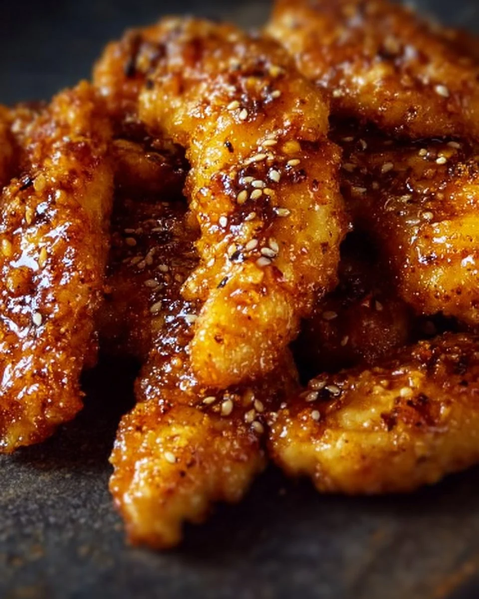 Crispy Air Fryer Honey Butter Garlic Chicken Tenders