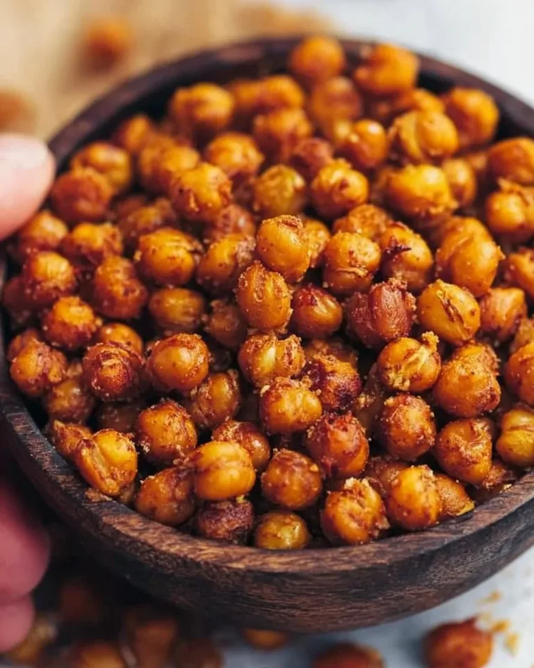 Bowl of crispy roasted chickpeas, a healthy and tasty snack option