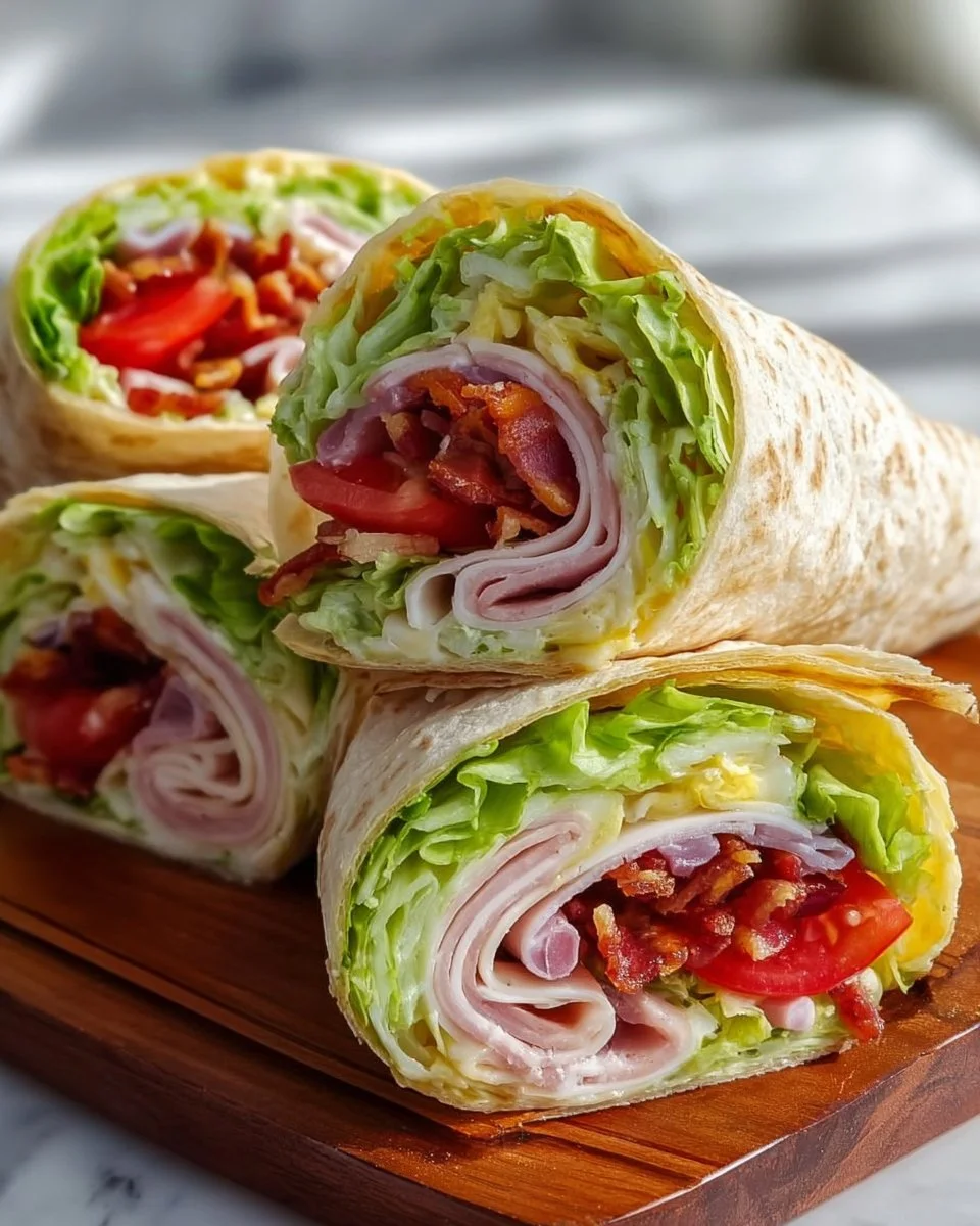 Fresh California Turkey Club Wrap with turkey, avocado, and veggies