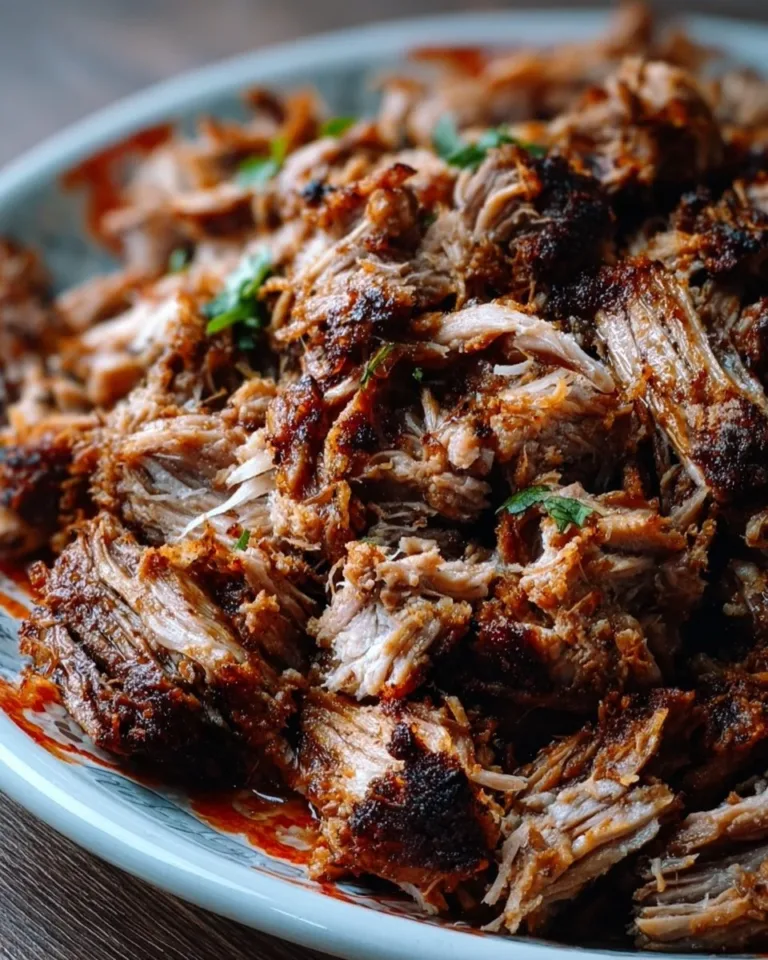 Delicious and tender crockpot carnitas served for dinner