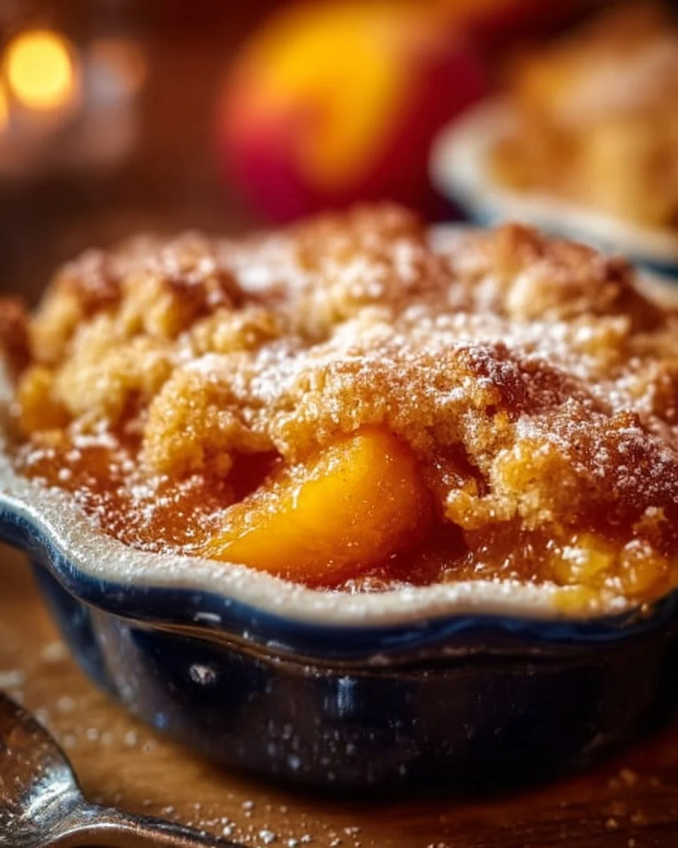 Easy Peach Cobbler with Canned Peaches