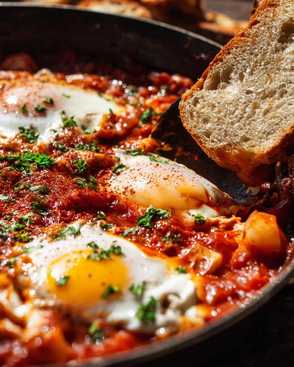 Easy Shakshuka Eggs in Hell
