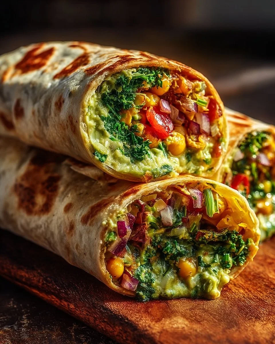 Fresh Vegan Veggie Wraps for a Quick Lunch