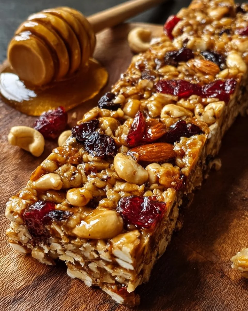 Homemade Granola Bars With Nuts And Honey