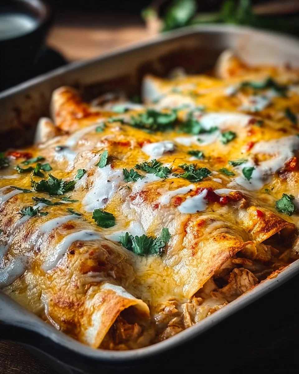 Irresistible High Protein Chicken Enchiladas