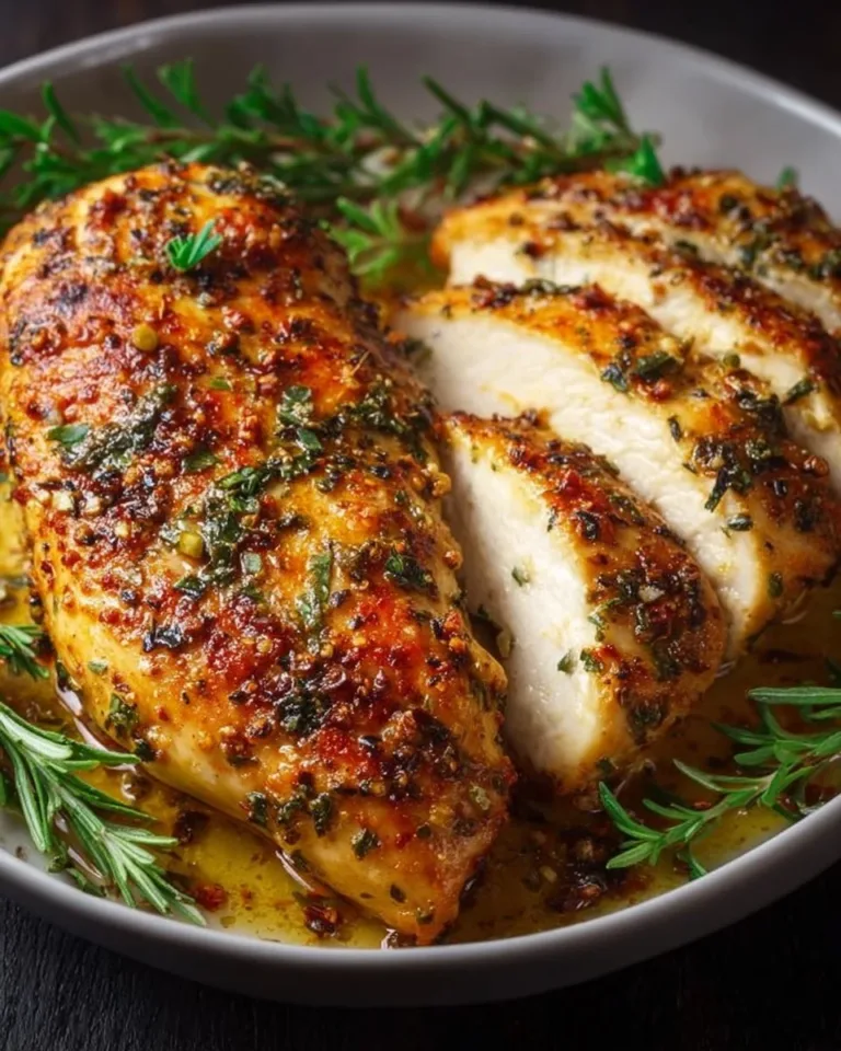 Juicy oven baked chicken thighs seasoned and ready to serve.