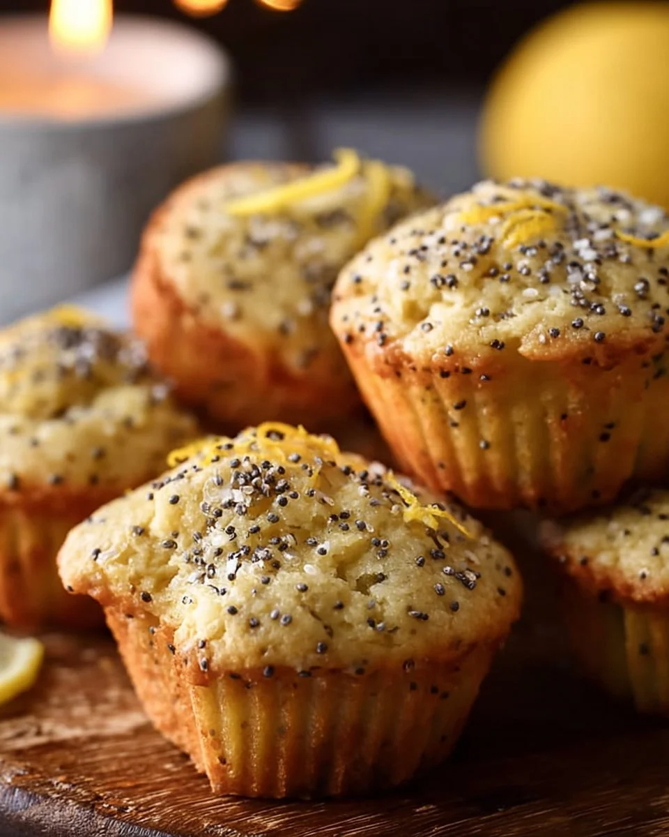 Lemon Poppyseed Protein Muffins