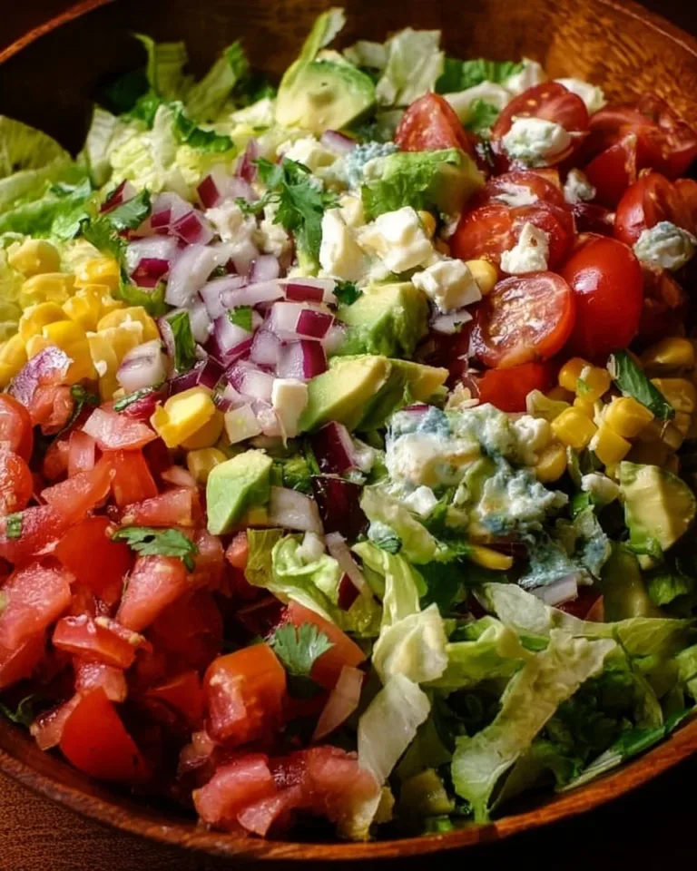 Vibrant Mexican Chopped Salad with fresh vegetables and zesty dressing