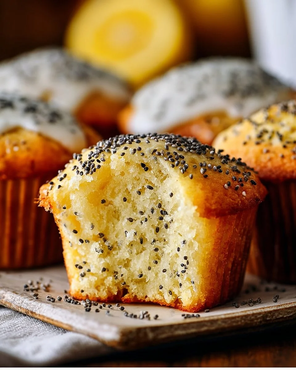 Moist & Fluffy Lemon Poppy Seed Muffins
