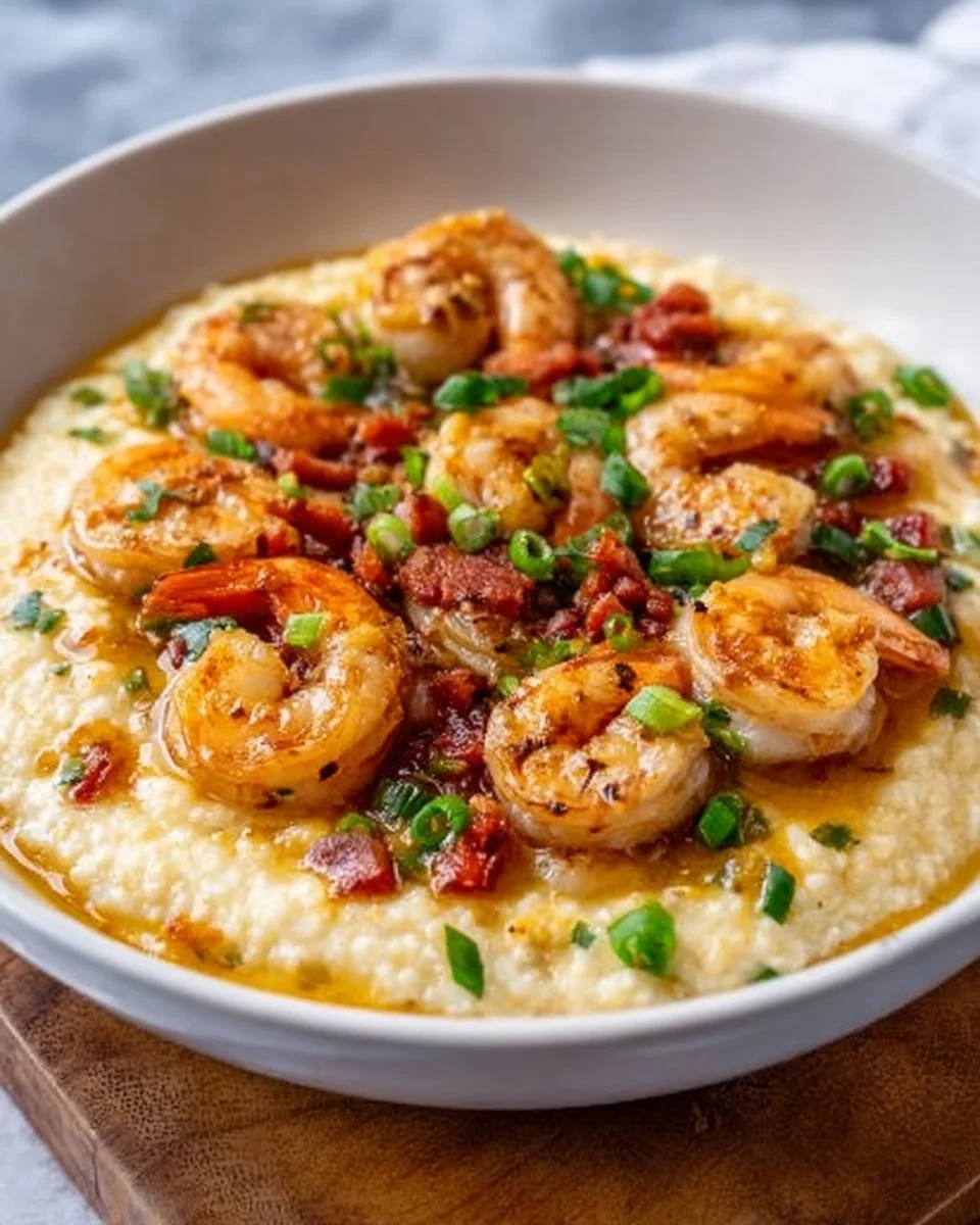 Delicious Pappadeaux shrimp and grits served in a bowl