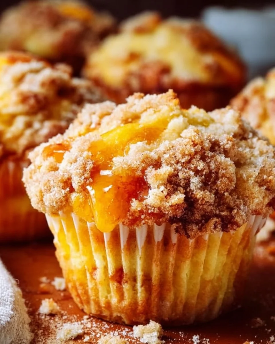 Peach Cobbler Muffins