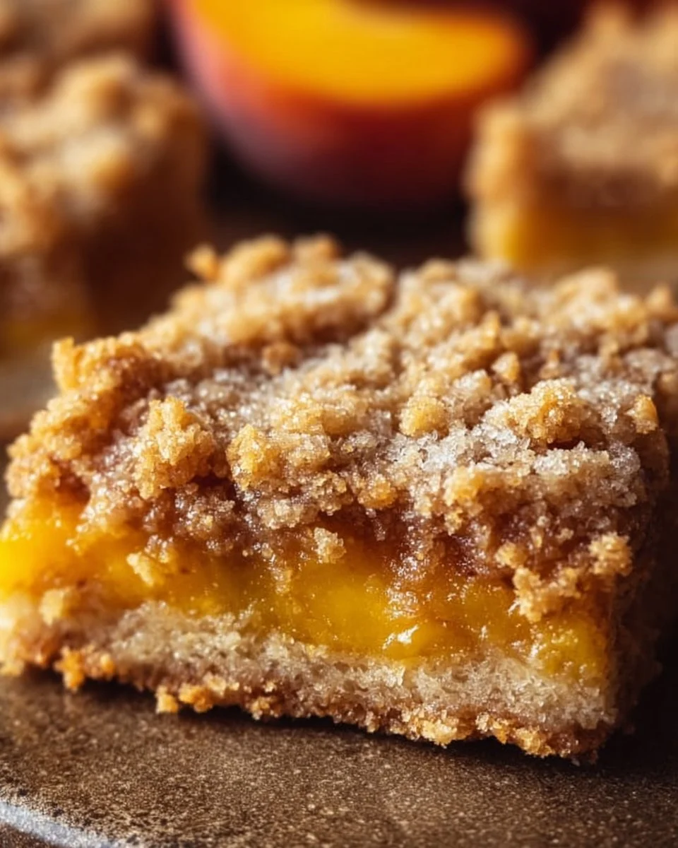 Peach Pie Crumble Bars