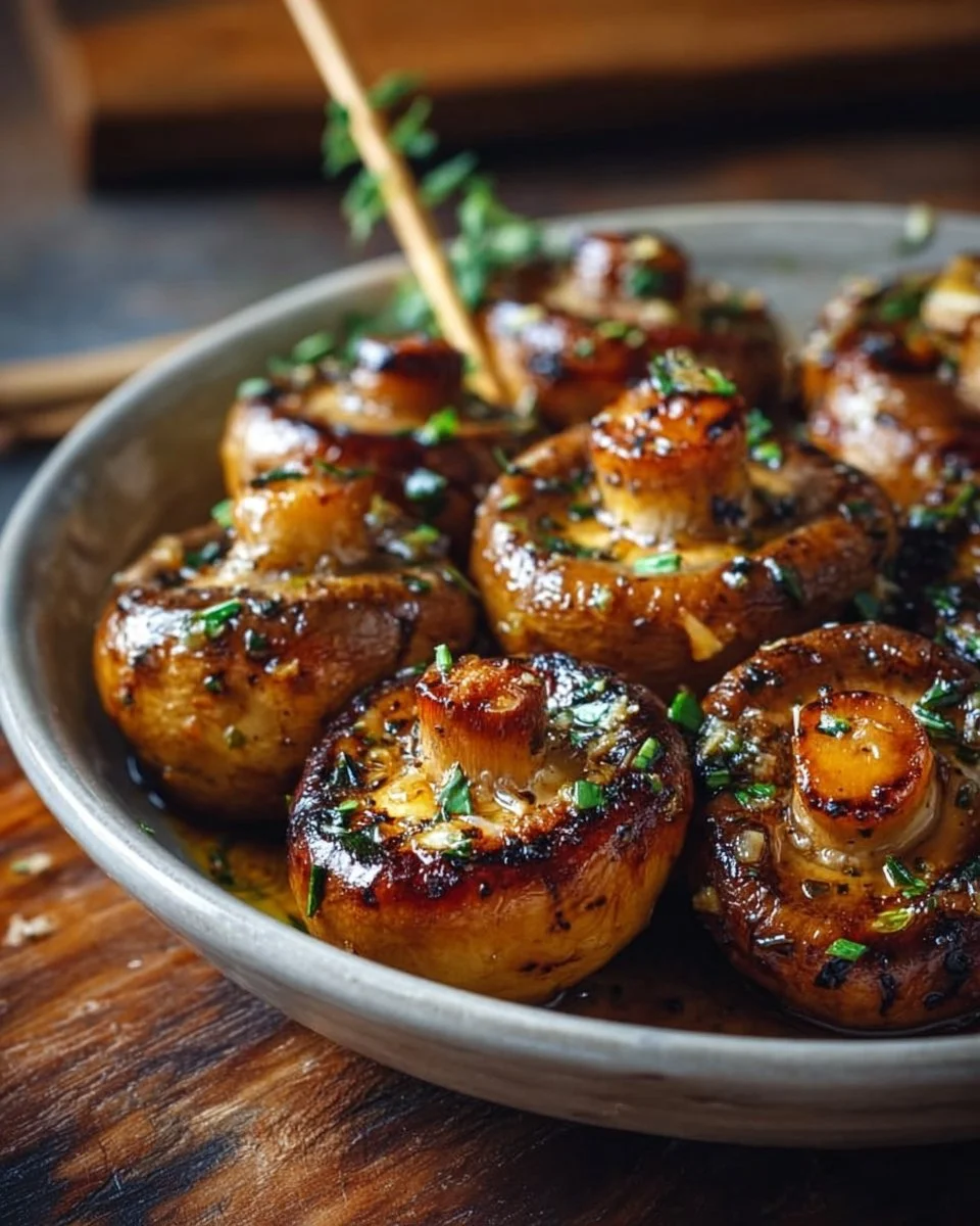 Sautéed Grilled Garlic Mushrooms