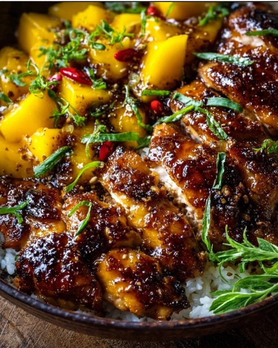 Savory Asian Mango Glazed Chicken Recipe | Quick Dinner Inspirations