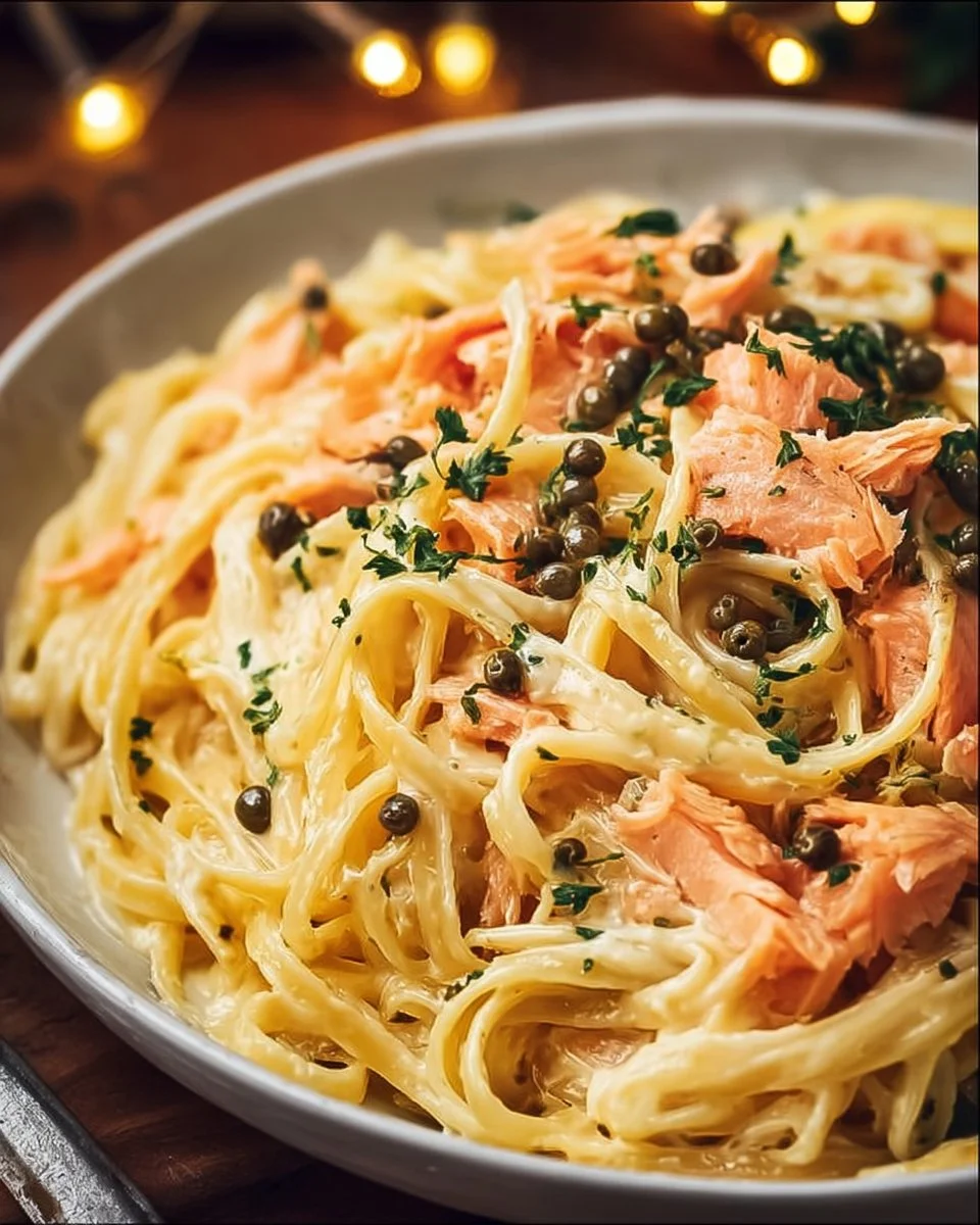 Savory Smoked Salmon Linguine