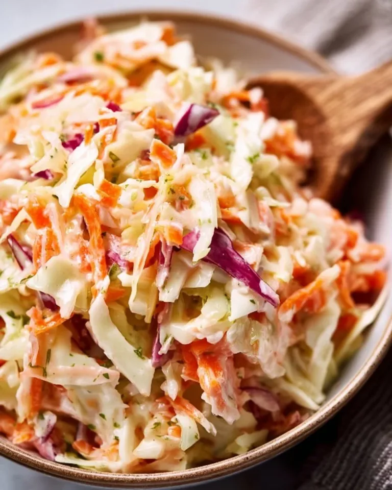 Delicious homemade coleslaw in a bowl