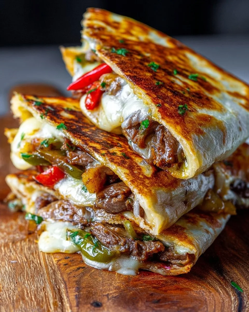 Weeknight Philly Cheesesteak Quesadillas